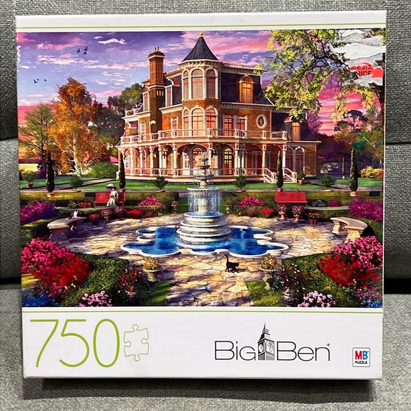 big ben Other - 🔴3/$25🔴Big Ben Victorian Mansion Grounds Jigsaw Puzzle 750 Pieces MB